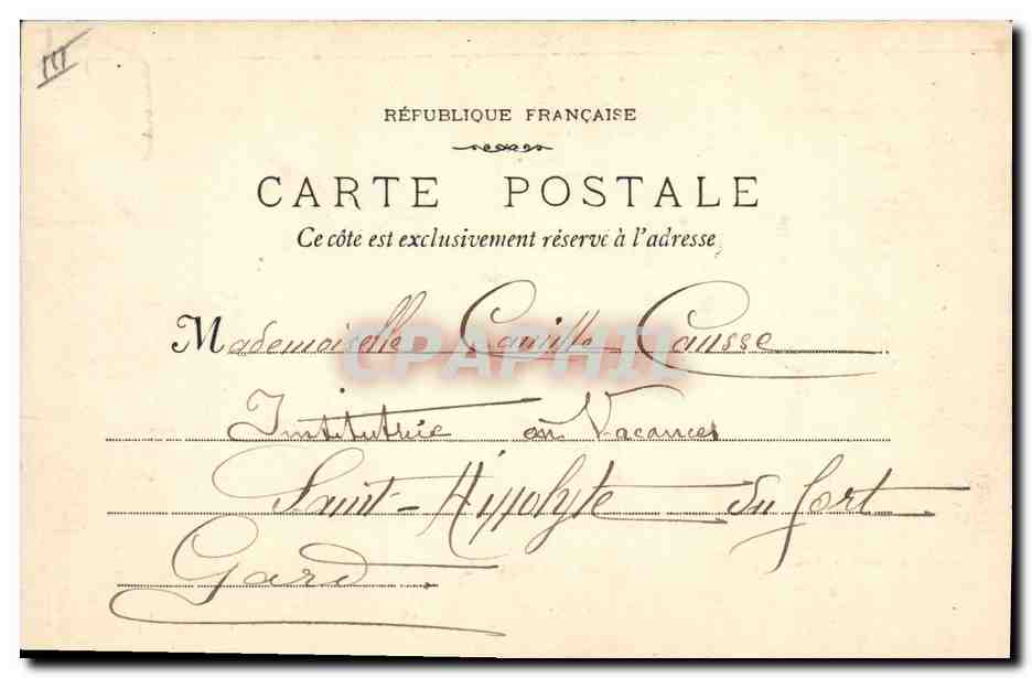 Nîmes - Le Grand Cèdre — Phototyp. E. Lacour — Marseille, n° 1171 — Rückseite