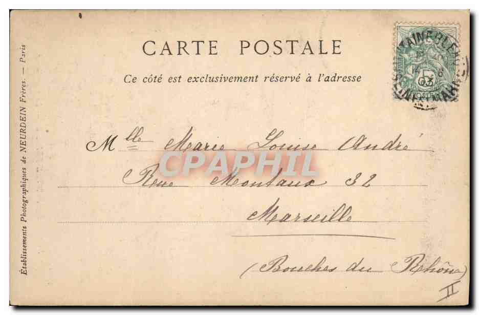 CPA Arbre Foret de Fontainebleau Le Pharamond — Back