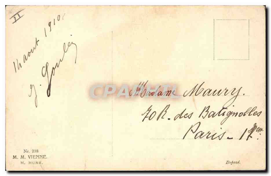 CPA Fantaisie Enfant Chien Chiot  — Rückseite