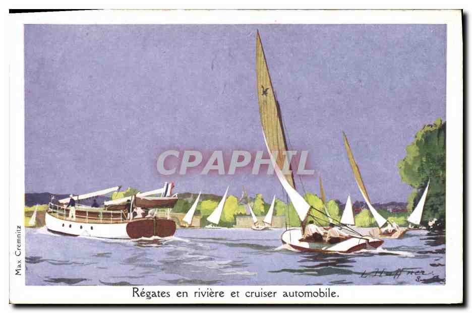 Régates en rivière et cruiser automobile — Max Cremnitz — Ligue Maritime et Coloniale