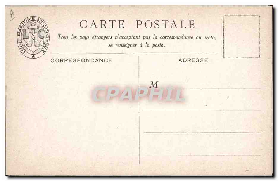 CPA Fantaisie Illustrateur Haffner Bateau de Guerre Jonque et bateau de riviere  — Verso