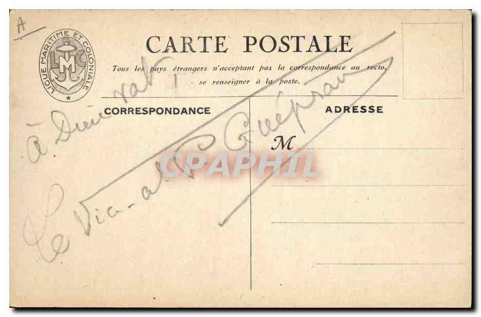 CPA Fantaisie Illustrateur Haffner Bateau de Guerre La division Guepratte aux Dardanelles  — Verso