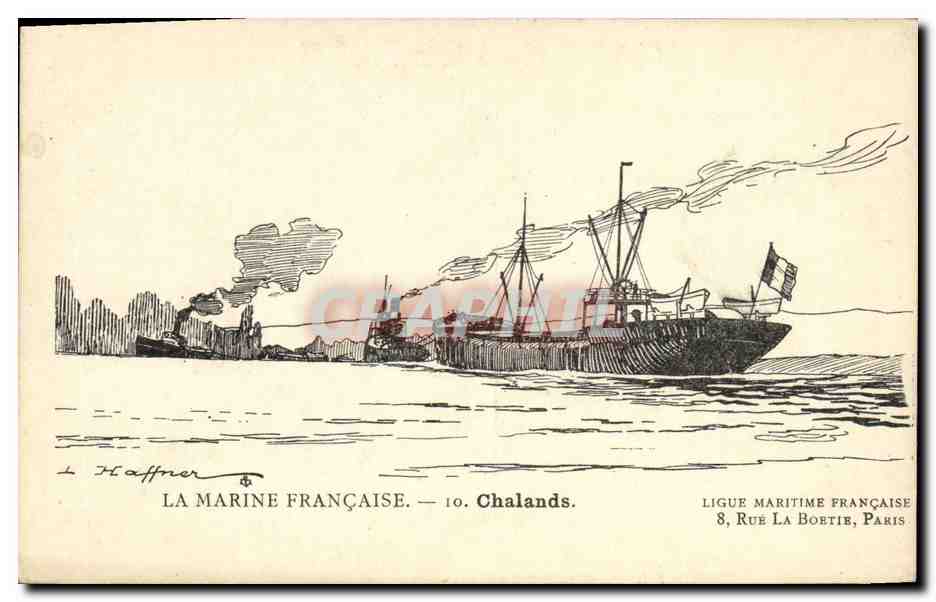 CPA Fantaisie Illustrateur Haffner Bateau Chalands 