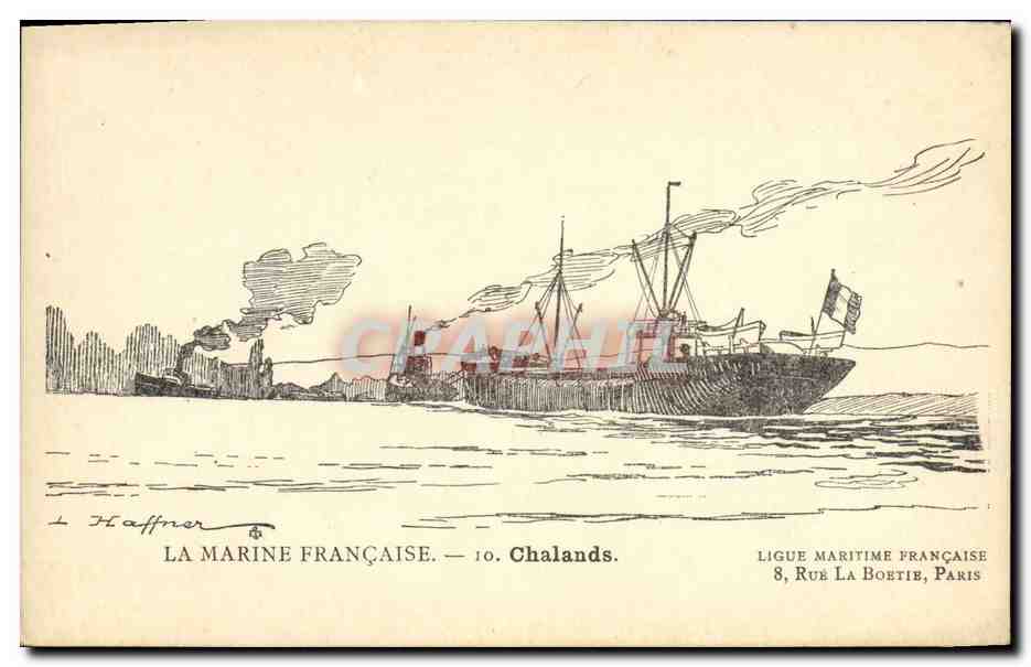 CPA Fantaisie Illustrateur Haffner Bateau Chalands 