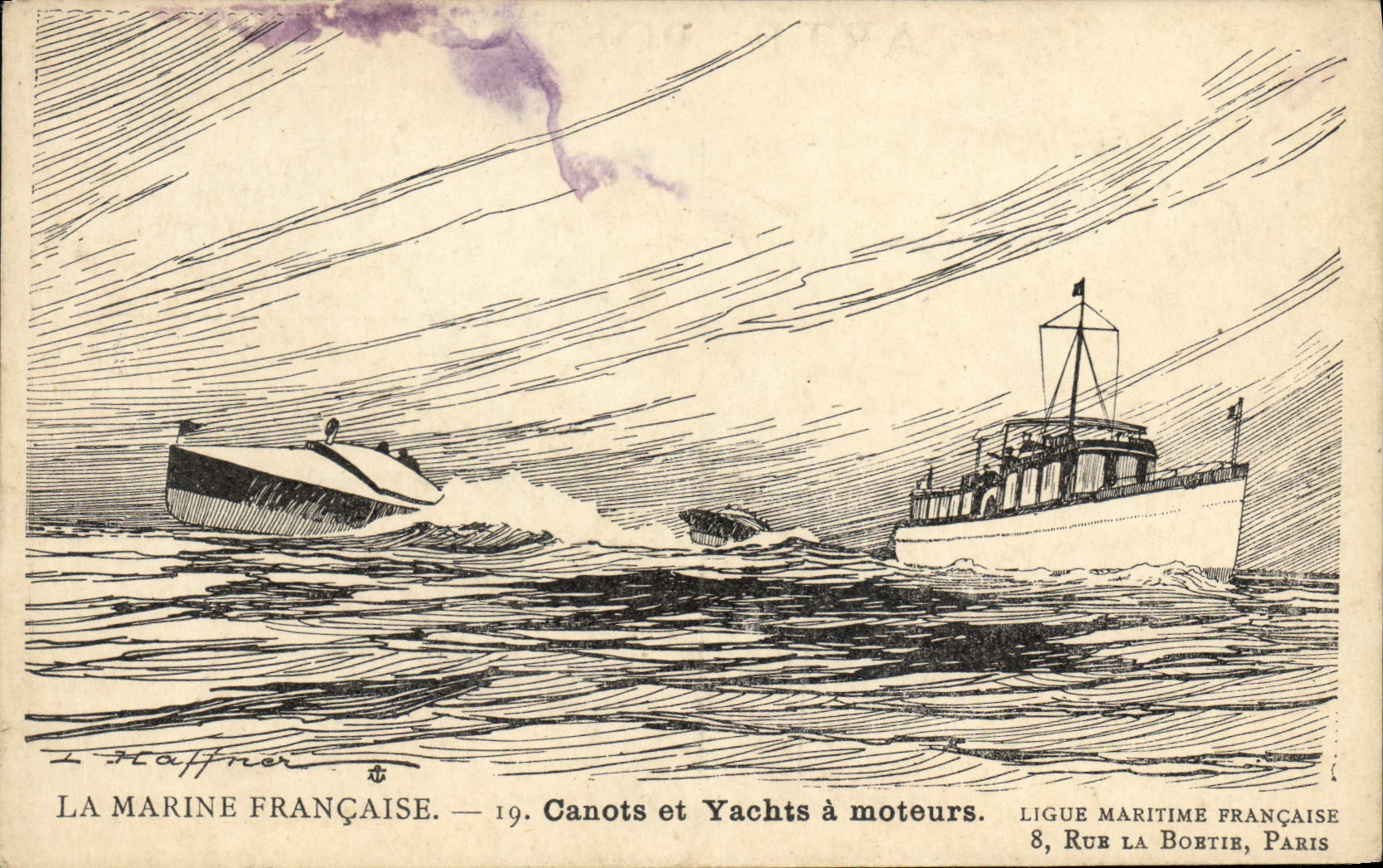 CPA Fantaisie Illustrateur Haffner Bateau Canots et yachts de sauvetage 