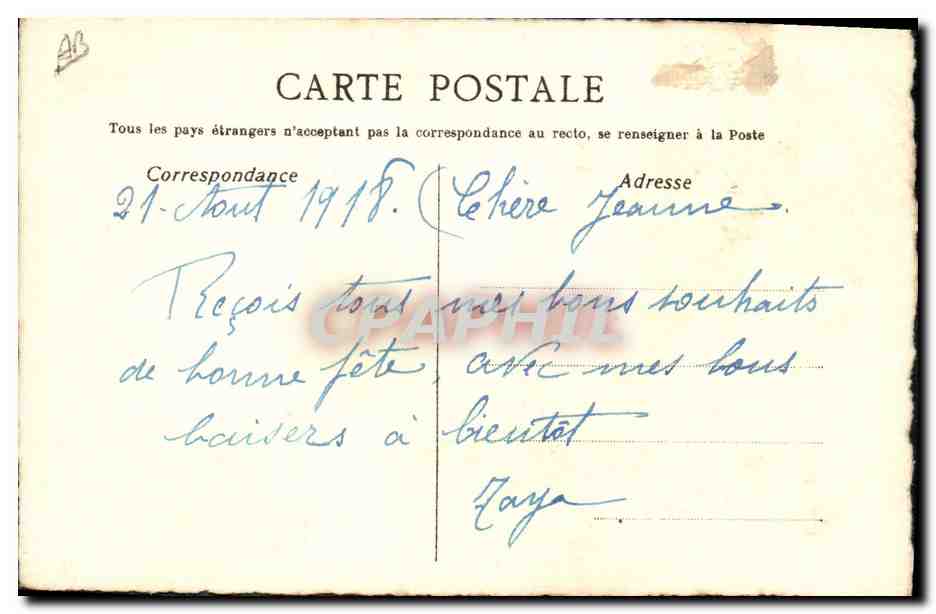 Pensamiento (Recuerdo) — Grampencis, 14 rue des Écoles, París — poema de V. Hugo — Reverso
