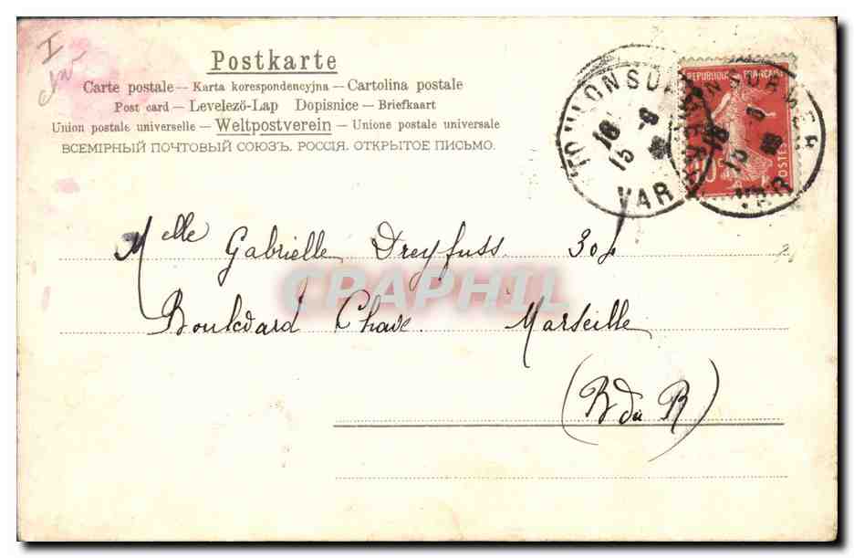 CPA Fantaisie Fleurs  — Rückseite