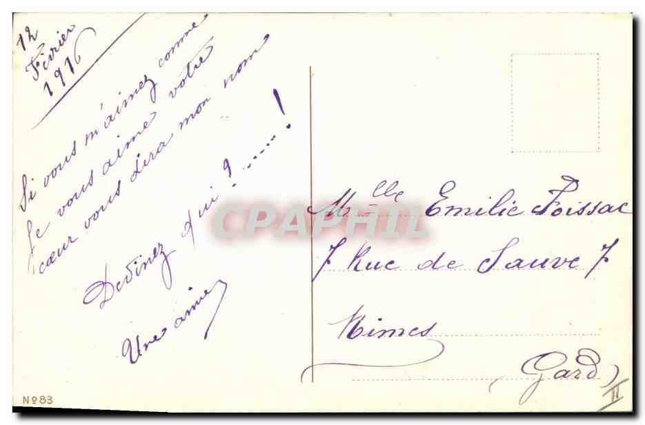 CPA Fantaisie Fleurs  — Rückseite