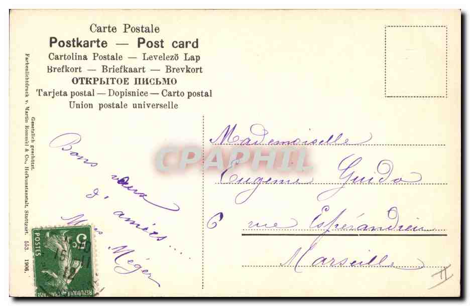 CPA Fantaisie Fleurs  — Rückseite