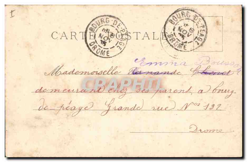 CPA Fantaisie Fleurs  — Verso