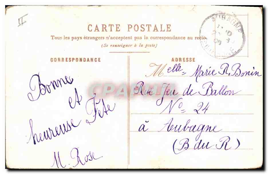 CPA Fantaisie Fleurs Anemones blanches  — Back