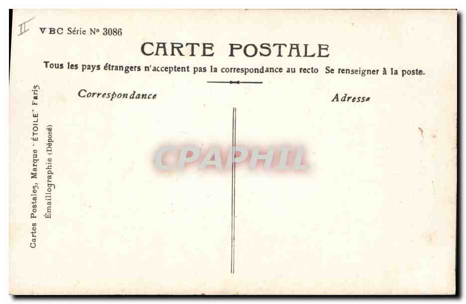 CPA Fantaisie Fleurs Oeillet fidelite  — Back