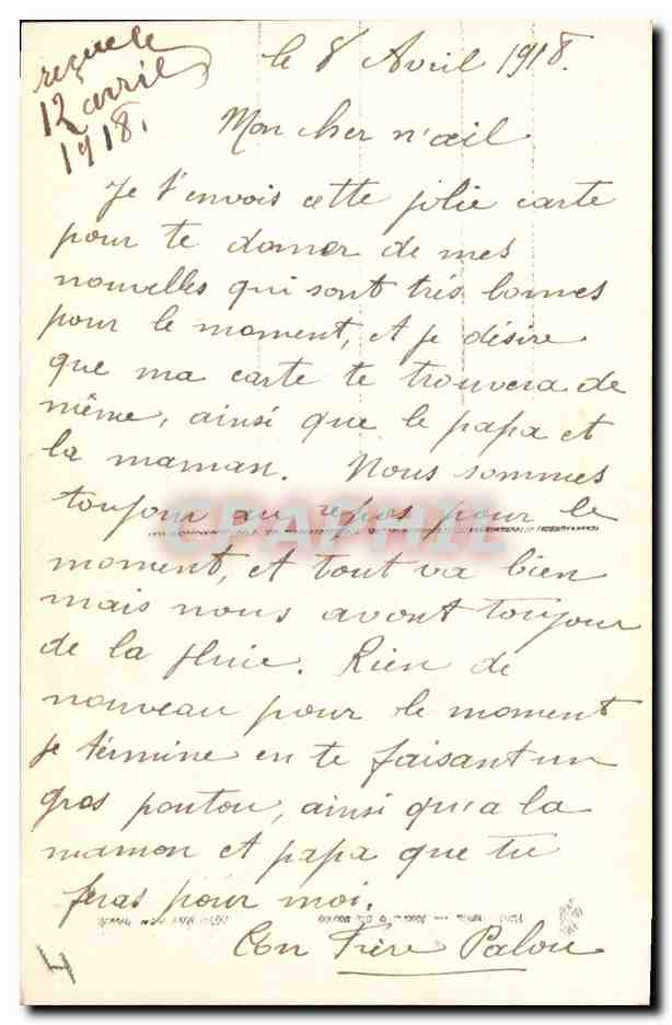 CPA Fantaisie Fleurs  — Rückseite