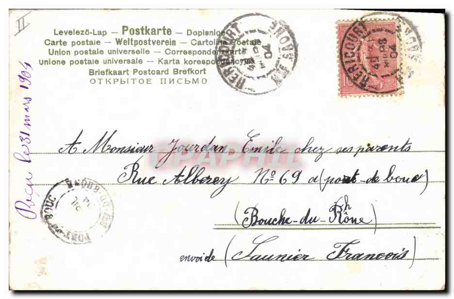 CPA Fantaisie Fleurs  — Rückseite