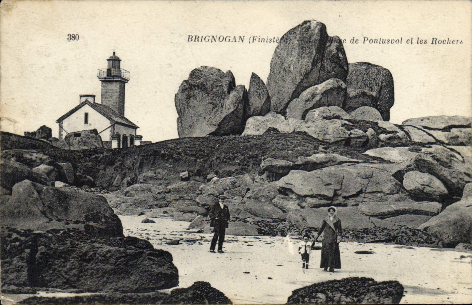 CPA Phare Brignogan Pontusval et les rochers 