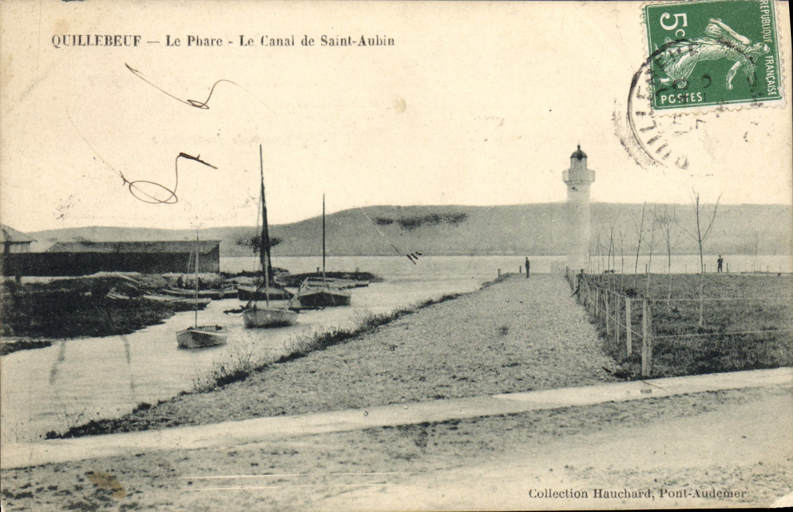 CPA Phare Quillebeuf Le canal de Saint Aubin 