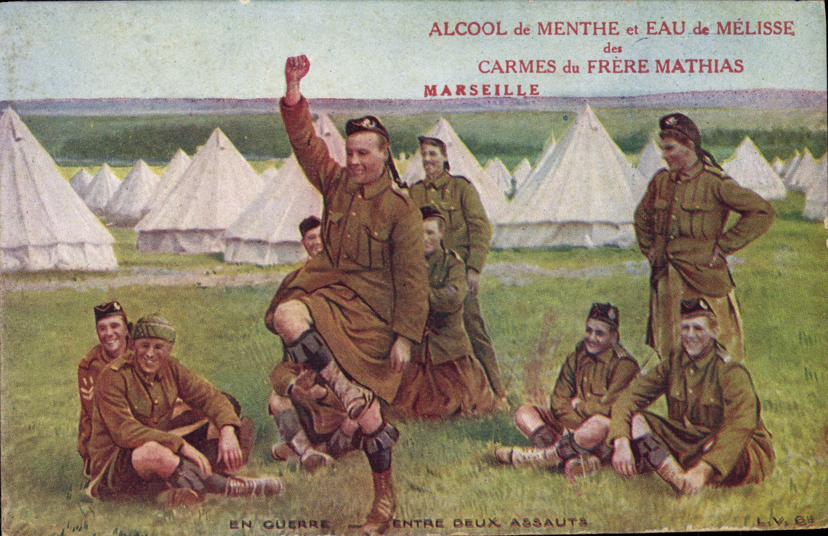 Soldiers in War — Between Two Assaults — Mint Alcohol and Melissa Water of the Carmelites of Brother Mathias, Marseille