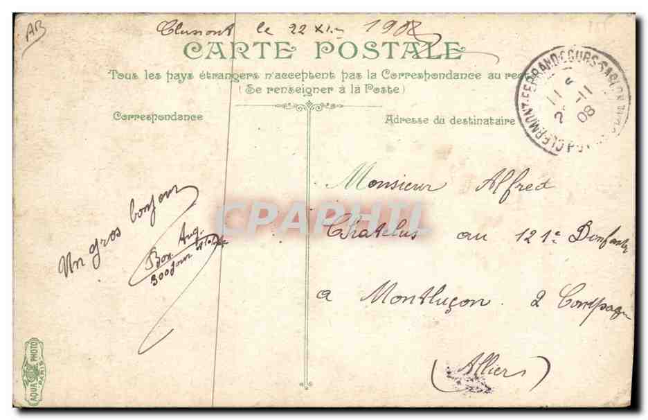 CPA Militaria Infanterie Ecole des tambours  — Rückseite