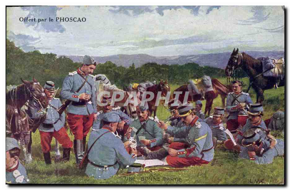 Soldats en tenue de campagne — une partie — Offert par le PHOSCAO