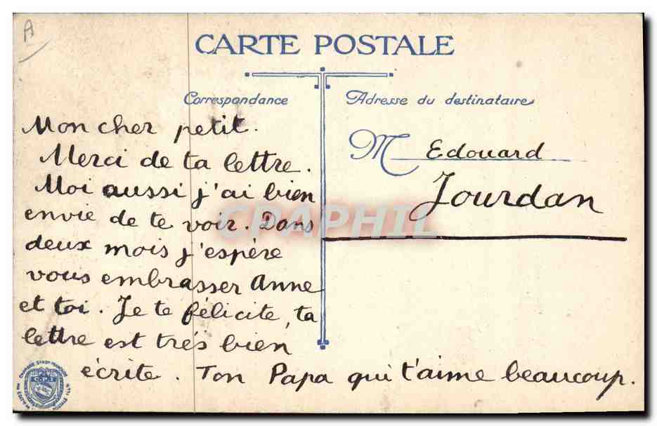 Soldats au retour des tranchées — En guerre — Les poilus — Éditeur L.V.C. n° Z.4 — Verso