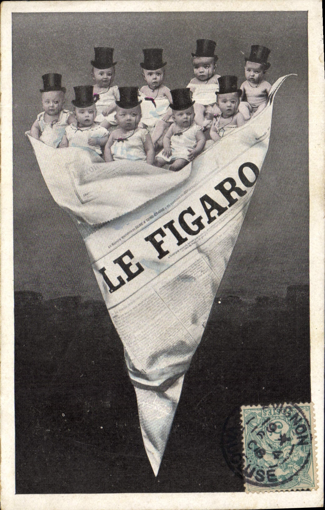 CPA Journaux Journal Le Figaro Enfants Bebes 