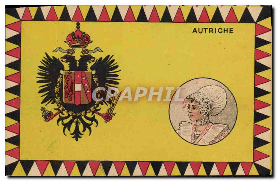 CPA Drapeau Femme Autriche austria