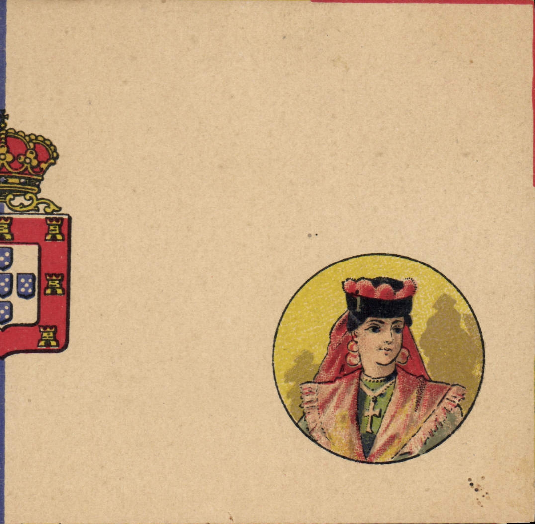 CPA Drapeau Femme Portugal