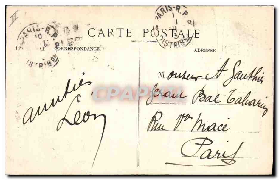 CPA Folklore Les chansons de Jean Rameau illustrees Les Amitiances — Verso