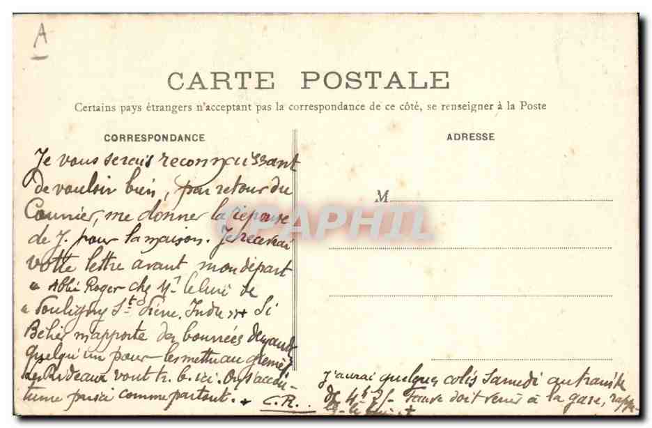CPA Folklore Les chansons de Jean Rameau illustrees La Soupe au Berry Veau — Verso