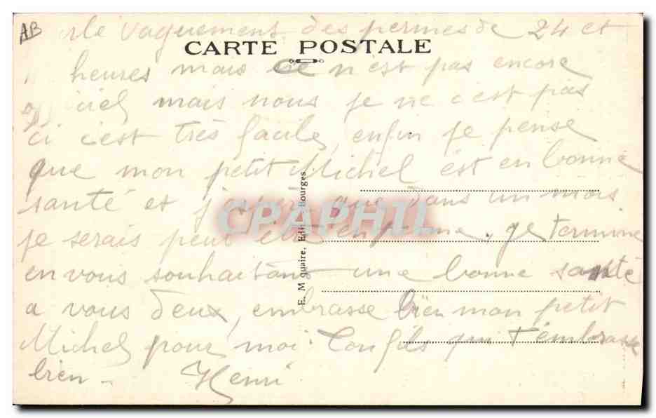 CPA Folklore Les chansons de Jean Rameau illustrees Le Petit Berrichon Enfant — Verso