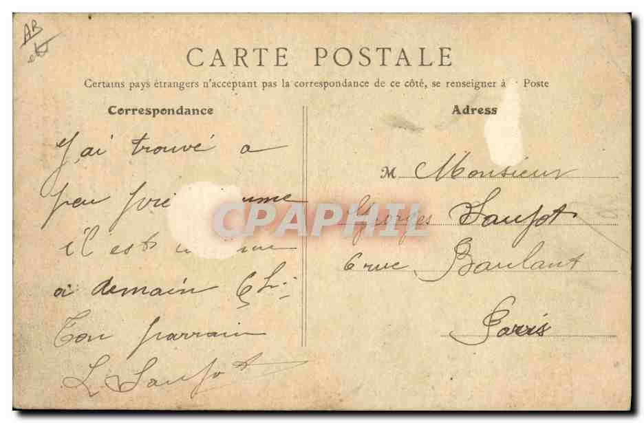 CPA Folklore Les chansons de Jean Rameau illustrees Le P'tit Valet — Verso