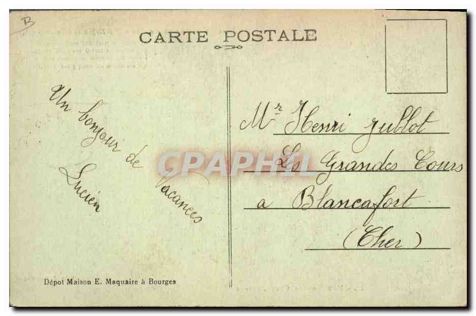 CPA Folklore Les chansons de Jean Rameau illustrees Nos Gentes Berrichonnes — Verso