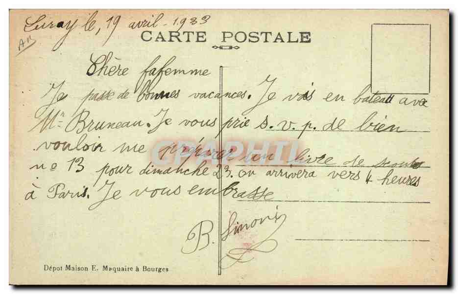 CPA Folklore Les chansons de Jean Rameau illustrees Les oeufs Fileuse  — Verso