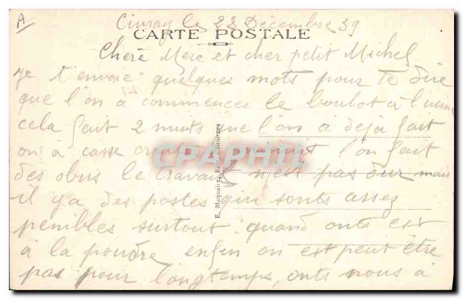 CPA Folklore Les chansons de Jean Rameau illustrees La vieille chanson Berriaude — Verso