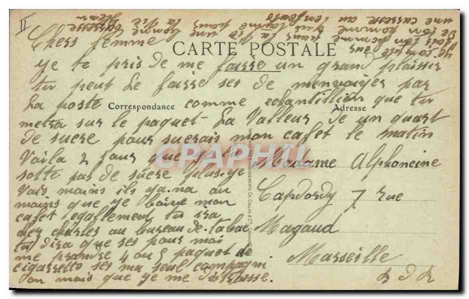 CPA Folklore Les chansons de Jean Rameau illustrees Le Parrain — Verso