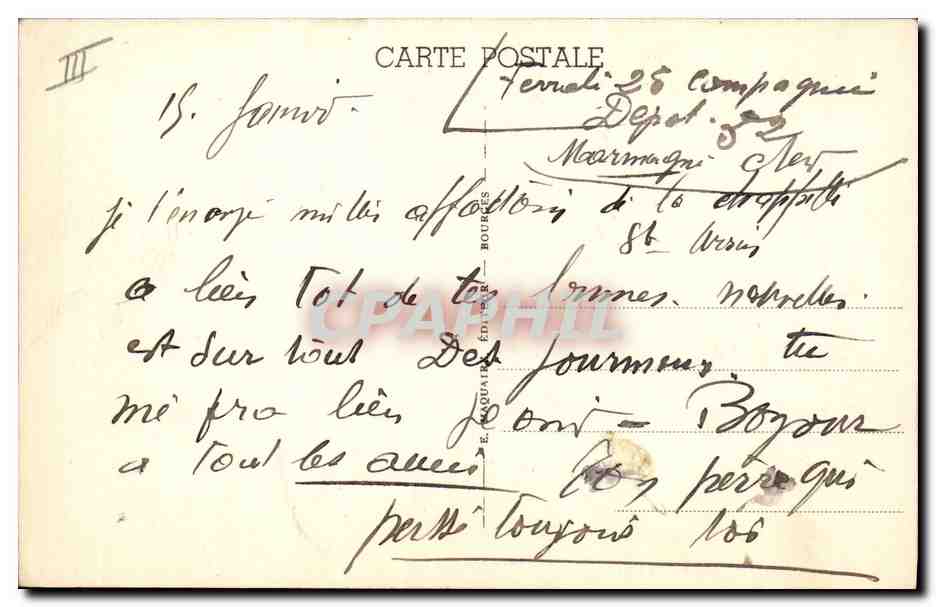 CPA Folklore Les chansons de Jean Rameau illustrees Les coiffes blanches — Verso