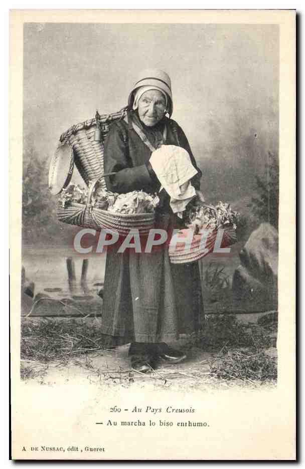 CPA Folklore Au Pays Creusois Femme 