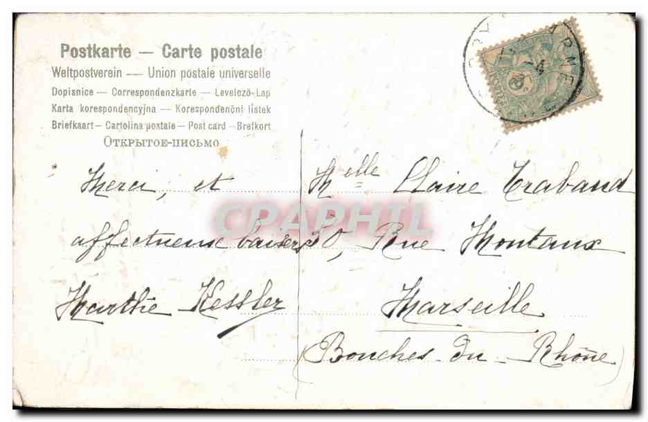 CPA Fantaisie Fleurs  — Rückseite