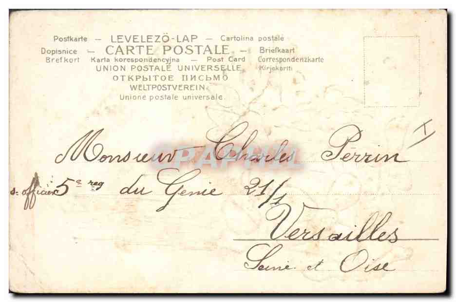 CPA Fantaisie Fleurs  — Rückseite