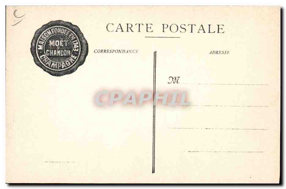 CPA Folklore Vin Vendange Champagne Moet & Chandon Le dejeuner des vendangeurs a Epernay TOP — Rückseite
