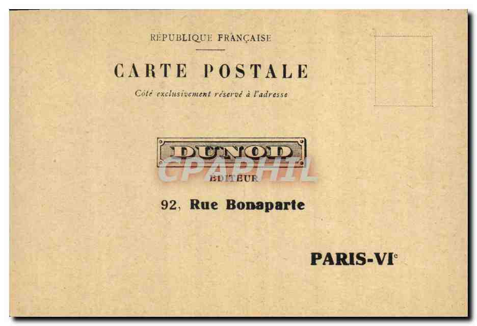 CPA Publicite Dunod Editeur Rue Bonaparte Paris 6eme