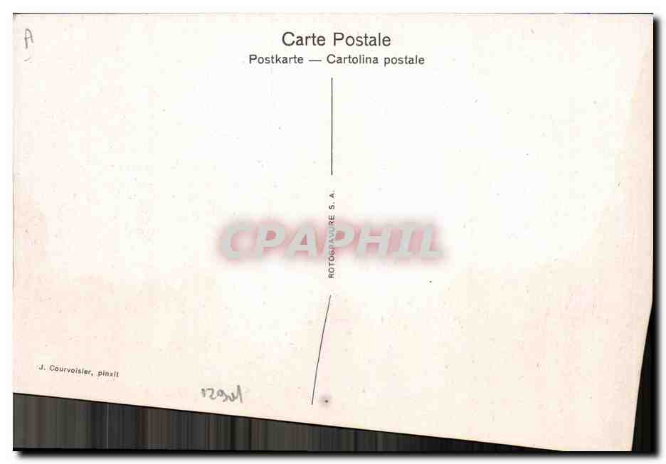 CPA Publicite Caran d'Ache Crayons Enfants — Back