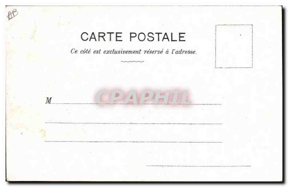 CPA Publicite Grande maison de Blanc La benediction des bles Breton Vincent Huguet Chambery Trousseaux Layettes — Rückseite