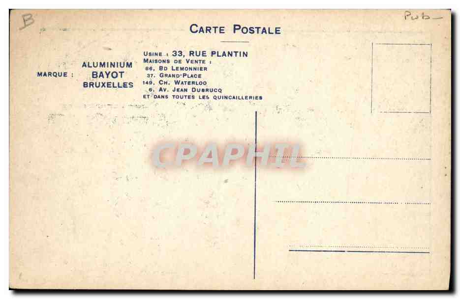 CPA Publicite Maman est au dancing Ustenseibles aluminium Bayot Enfants Bebes  — Back