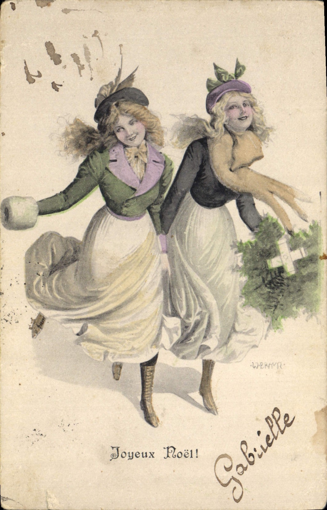 CPA Fantaisie Illustrateur Femmes 