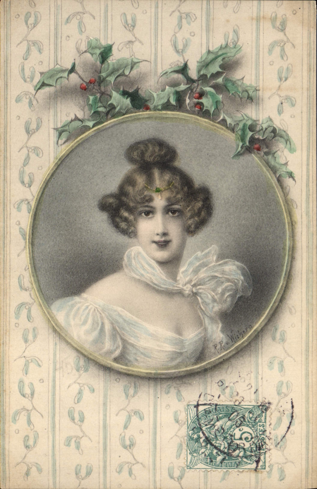 CPA Fantaisie Illustrateur Femme