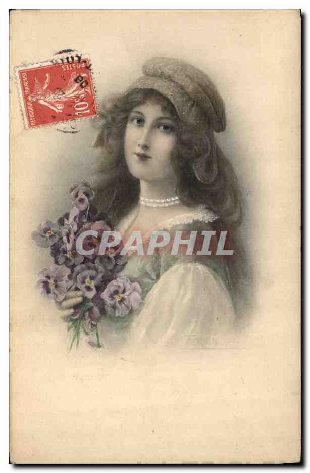 CPA Fantaisie Illustrateur Femme