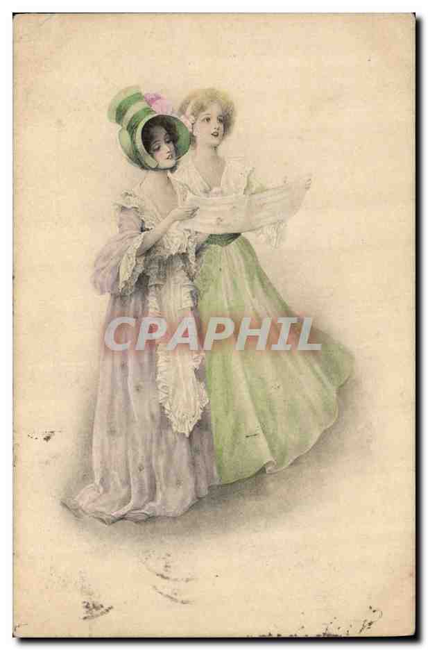 CPA Fantaisie Illustrateur Femmes 