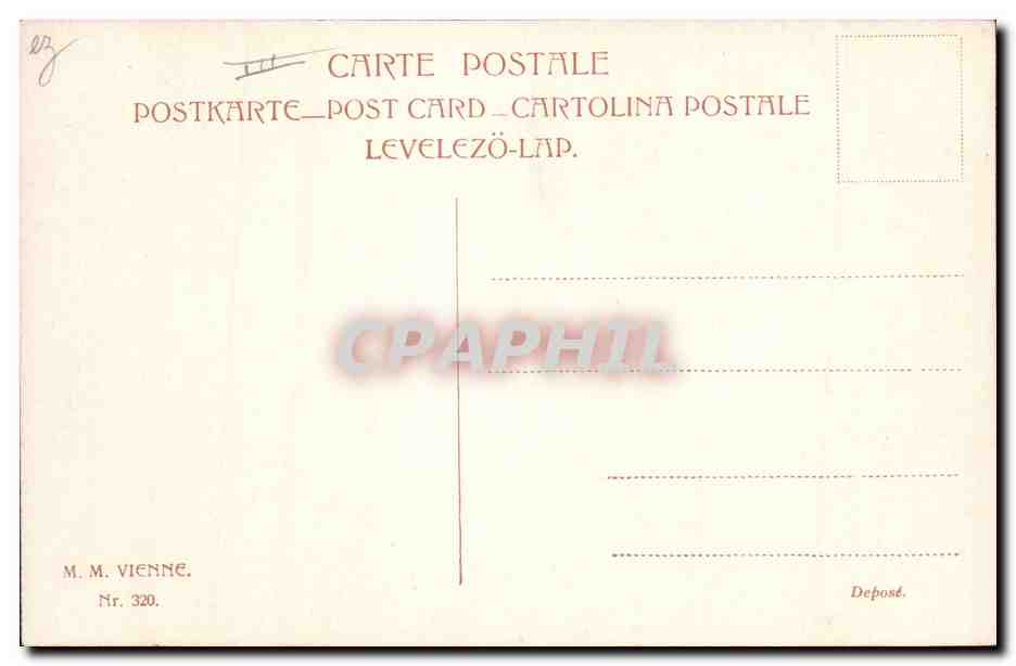 CPA Fantaisie Illustrateur Caleche Chevaux — Rückseite