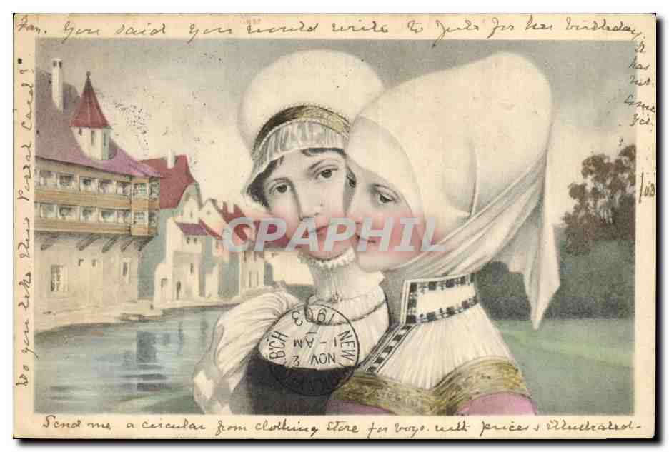 CPA Fantaisie Illustrateur Femmes